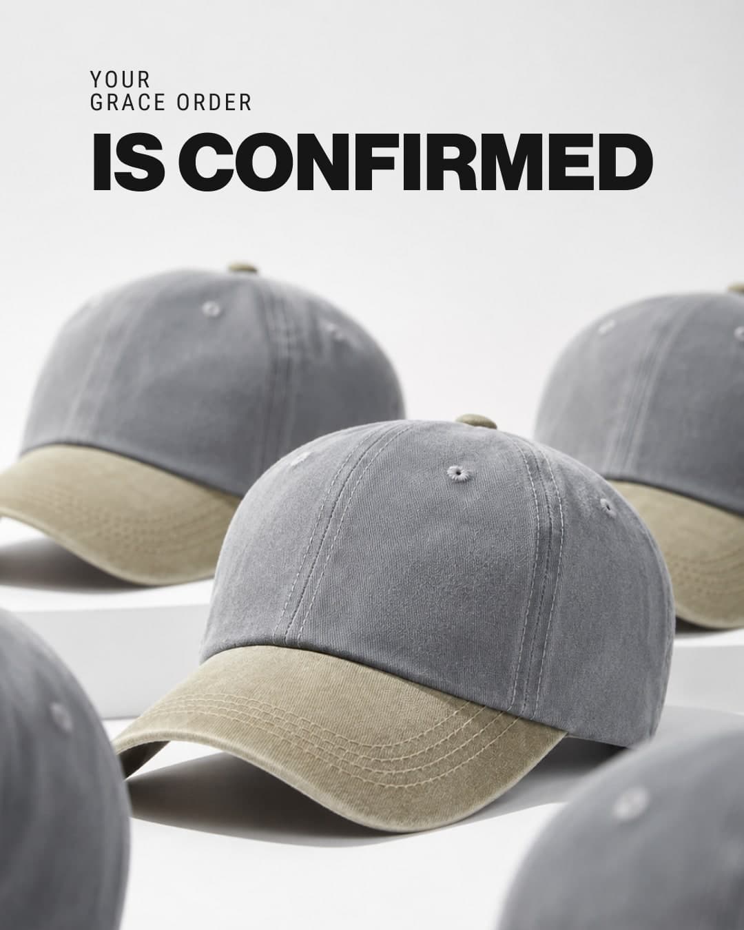 Email da GRACE Headwear — Pedido confirmado